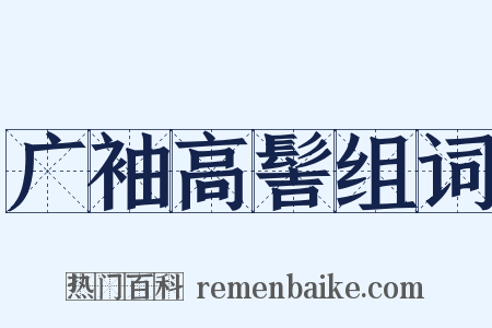 广袖高髻组词是什么意思的图片